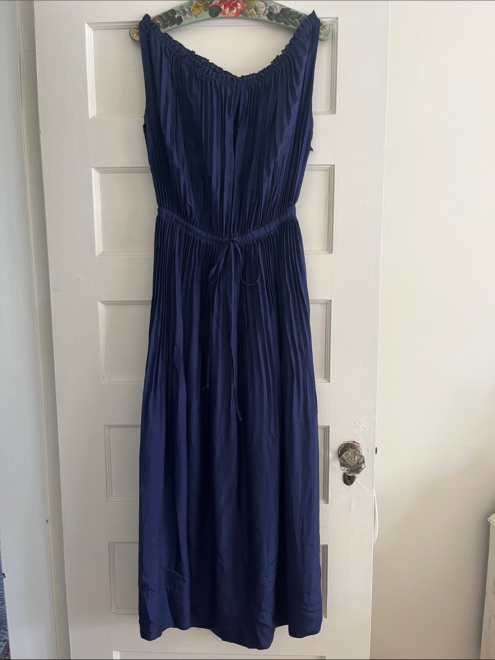 Rachel Comey Sleeveless Navy Blue silk Maxi Dress